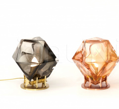 Итальянские Настольные светильники - Настольный светильник WELLES DOUBLE BLOWN GLASS DESK LAMP Итальянские Настольные светильники - Настольный светильник WELLES DOUBLE BLOWN GLASS DESK LAMP фабрика Gabriel Scott