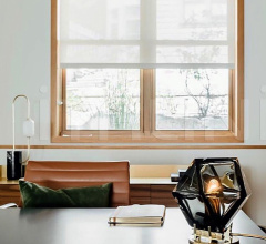 Итальянские Настольные светильники - Настольный светильник WELLES DOUBLE BLOWN GLASS DESK LAMP Итальянские Настольные светильники - Настольный светильник WELLES DOUBLE BLOWN GLASS DESK LAMP фабрика Gabriel Scott