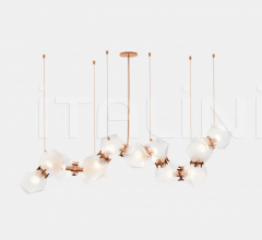 Итальянские Свет - Люстра WELLES GLASS LONG CHANDELIER 12 Итальянские Свет - Люстра WELLES GLASS LONG CHANDELIER 12 фабрика Gabriel Scott