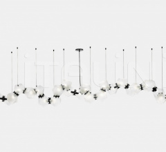 Итальянские Свет - Люстра WELLES GLASS LONG CHANDELIER 28 Итальянские Свет - Люстра WELLES GLASS LONG CHANDELIER 28 фабрика Gabriel Scott