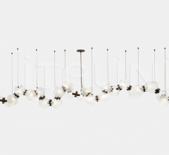 Итальянские Свет - Люстра WELLES GLASS LONG CHANDELIER 28 Итальянские Свет - Люстра WELLES GLASS LONG CHANDELIER 28 фабрика Gabriel Scott