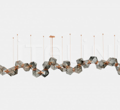 Итальянские Свет - Люстра WELLES GLASS LONG CHANDELIER 26 Итальянские Свет - Люстра WELLES GLASS LONG CHANDELIER 26 фабрика Gabriel Scott