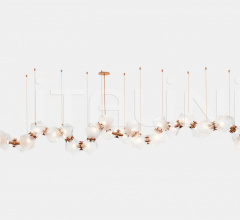 Итальянские Свет - Люстра WELLES GLASS LONG CHANDELIER 26 Итальянские Свет - Люстра WELLES GLASS LONG CHANDELIER 26 фабрика Gabriel Scott