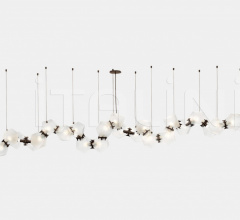 Итальянские Свет - Люстра WELLES GLASS LONG CHANDELIER 24 Итальянские Свет - Люстра WELLES GLASS LONG CHANDELIER 24 фабрика Gabriel Scott