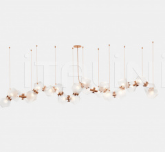 Итальянские Свет - Люстра WELLES GLASS LONG CHANDELIER 22 Итальянские Свет - Люстра WELLES GLASS LONG CHANDELIER 22 фабрика Gabriel Scott