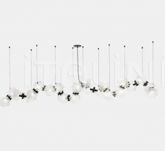 Итальянские Свет - Люстра WELLES GLASS LONG CHANDELIER 22 Итальянские Свет - Люстра WELLES GLASS LONG CHANDELIER 22 фабрика Gabriel Scott