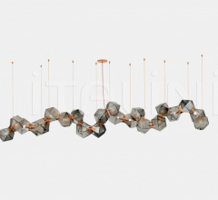 Итальянские Свет - Люстра WELLES GLASS LONG CHANDELIER 22 Итальянские Свет - Люстра WELLES GLASS LONG CHANDELIER 22 фабрика Gabriel Scott