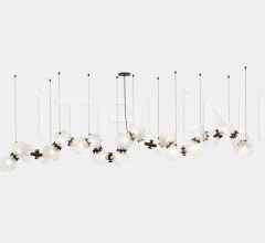 Итальянские Свет - Люстра WELLES GLASS LONG CHANDELIER 22 Итальянские Свет - Люстра WELLES GLASS LONG CHANDELIER 22 фабрика Gabriel Scott