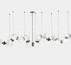 Итальянские Свет - Люстра WELLES GLASS LONG CHANDELIER 20 Итальянские Свет - Люстра WELLES GLASS LONG CHANDELIER 20 фабрика Gabriel Scott