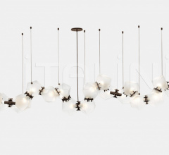 Итальянские Свет - Люстра WELLES GLASS LONG CHANDELIER 20 Итальянские Свет - Люстра WELLES GLASS LONG CHANDELIER 20 фабрика Gabriel Scott