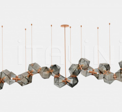 Итальянские Свет - Люстра WELLES GLASS LONG CHANDELIER 18 Итальянские Свет - Люстра WELLES GLASS LONG CHANDELIER 18 фабрика Gabriel Scott