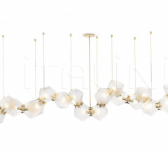 Итальянские Свет - Люстра WELLES GLASS LONG CHANDELIER 18 Итальянские Свет - Люстра WELLES GLASS LONG CHANDELIER 18 фабрика Gabriel Scott