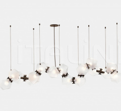 Итальянские Свет - Люстра WELLES GLASS LONG CHANDELIER 16 Итальянские Свет - Люстра WELLES GLASS LONG CHANDELIER 16 фабрика Gabriel Scott