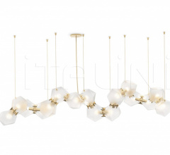 Итальянские Свет - Люстра WELLES GLASS LONG CHANDELIER 16 Итальянские Свет - Люстра WELLES GLASS LONG CHANDELIER 16 фабрика Gabriel Scott