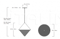 Подвесной светильник Half & Half Pendant - Cone Roll & Hill