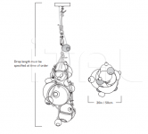 Люстра Knotty Bubbles Chandelier - 1 Lg, 2 Sm Bubbles, 5 Barnacles Roll & Hill
