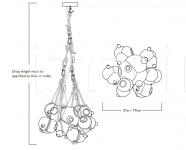 Люстра Knotty Bubbles Chandelier - 1 Lg, 6 Sm Bubbles Roll & Hill