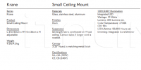Потолочный светильник Krane Small Ceiling Mount Roll & Hill