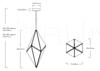 Подвесной светильник Maxhedron 24 inches - Vertical Roll & Hill