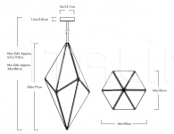 Подвесной светильник Maxhedron 30 inches - Vertical Roll & Hill