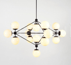 Люстра Modo Chandelier - 4 Sided, 15 Globes Люстра Modo Chandelier - 4 Sided, 15 Globes фабрика Roll & Hill