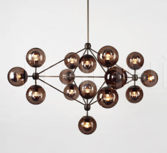 Люстра Modo Chandelier - 4 Sided, 15 Globes Люстра Modo Chandelier - 4 Sided, 15 Globes фабрика Roll & Hill
