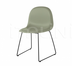 Стул 3D Dining Chair - Front Upholstered - Sledge base Стул 3D Dining Chair - Front Upholstered - Sledge base фабрика Gubi