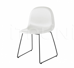 Стул 3D Dining Chair - Front Upholstered - Sledge base Стул 3D Dining Chair - Front Upholstered - Sledge base фабрика Gubi