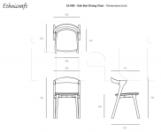 Стул Oak Bok dining chair - dark brown Ethnicraft