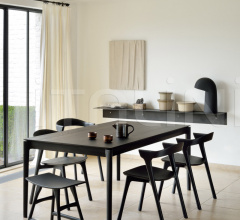 Стол обеденный Oak Bok black extendable dining table Стол обеденный Oak Bok black extendable dining table фабрика Ethnicraft