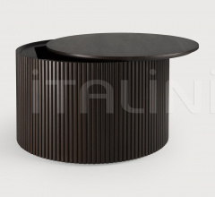 Кофейный столик Mahogany Roller Max dark brown round coffee table Кофейный столик Mahogany Roller Max dark brown round coffee table фабрика Ethnicraft