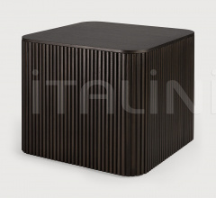 Итальянские Столики - Столик Mahogany Roller Max dark brown square side table фабрика Ethnicraft