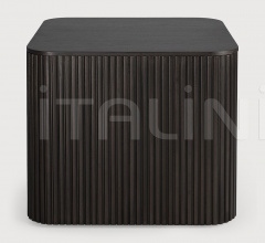 Итальянские Столики - Столик Mahogany Roller Max dark brown square side table фабрика Ethnicraft