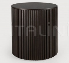 Итальянские Столики - Столик Mahogany Roller Max dark brown round side table фабрика Ethnicraft