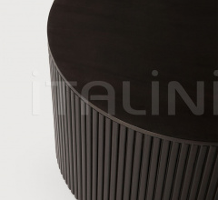 Итальянские Столики - Столик Mahogany Roller Max dark brown round side table фабрика Ethnicraft