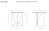 Столик Oak Geometric black side table Ethnicraft