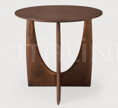 Итальянские Столики - Столик Teak Geometric brown side table фабрика Ethnicraft