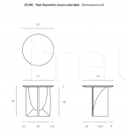 Столик Teak Geometric brown side table Ethnicraft