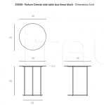 Столик Celeste side table - lava linear - black Ethnicraft
