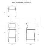 Барный стул DC counter stool - light grey Ethnicraft