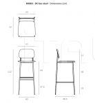 Барный стул DC bar stool - light grey Ethnicraft