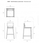 Барный стул Oak N3 kitchen counter stool Ethnicraft