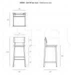 Барный стул Oak N4 bar stool Ethnicraft