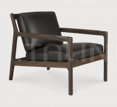 Кресло Rosewood Jack lounge chair - black leather Кресло Rosewood Jack lounge chair - black leather фабрика Ethnicraft