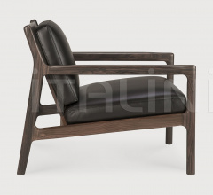 Кресло Rosewood Jack lounge chair - black leather Кресло Rosewood Jack lounge chair - black leather фабрика Ethnicraft