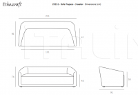 Диван Trapeze sofa - 3 seater - pepper Ethnicraft