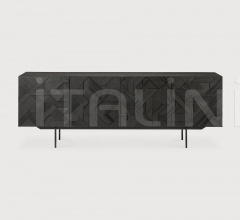 Итальянские Буфеты - Буфет Teak Graphic black sideboard Итальянские Буфеты - Буфет Teak Graphic black sideboard фабрика Ethnicraft