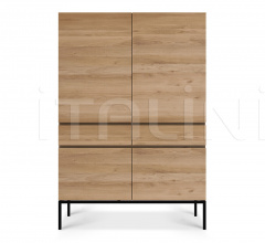 Итальянские Буфеты - Буфет-шкаф Oak Ligna storage cupboard - black metal legs Итальянские Буфеты - Буфет-шкаф Oak Ligna storage cupboard - black metal legs фабрика Ethnicraft