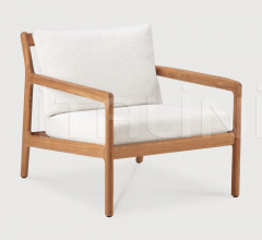 Кресло Teak Jack outdoor lounge chair - off-white Кресло Teak Jack outdoor lounge chair - off-white фабрика Ethnicraft