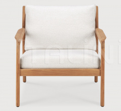 Кресло Teak Jack outdoor lounge chair - off-white Кресло Teak Jack outdoor lounge chair - off-white фабрика Ethnicraft